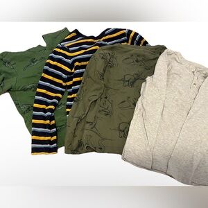 Lot of 4 Boys Size 5, 5T Gap, Old Navy, Carters Long-Sleeved Shirts
